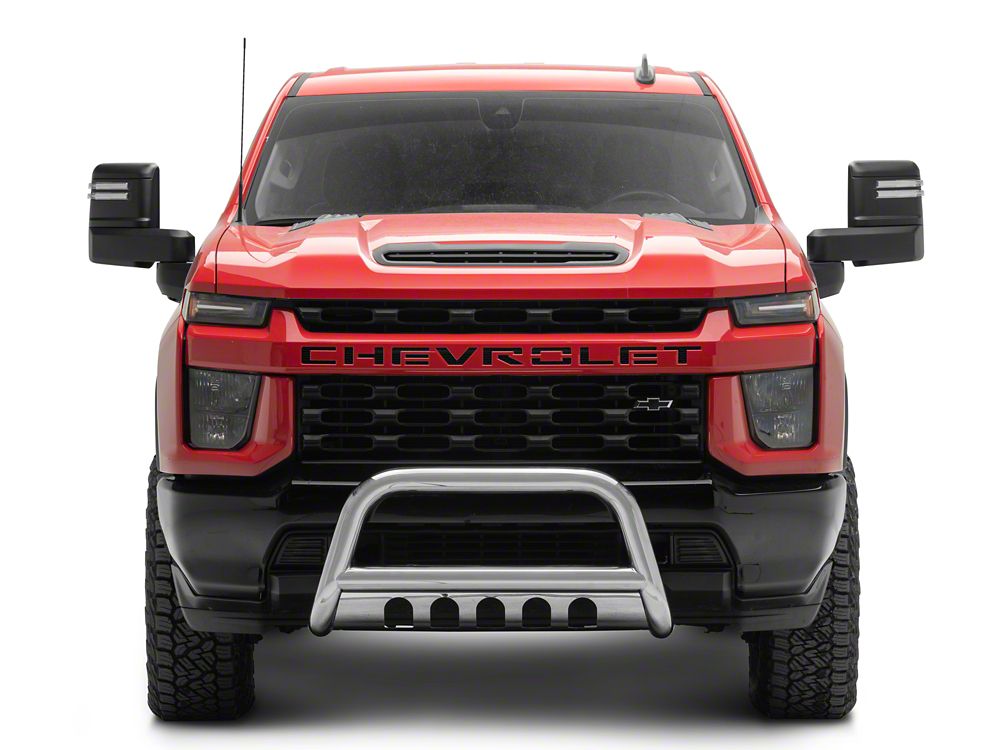 Barricade 3-Inch Bull Bar; Stainless Steel (20-25 Silverado 3500 HD)