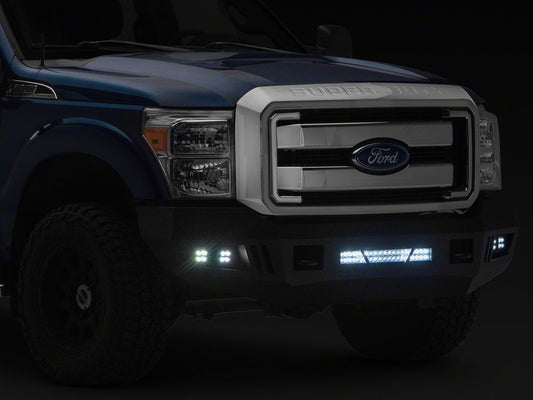 Barricade HD Front Bumper with LED Fog Lights and 20-Inch LED Light Bar (11-16 F-350 Super Duty)