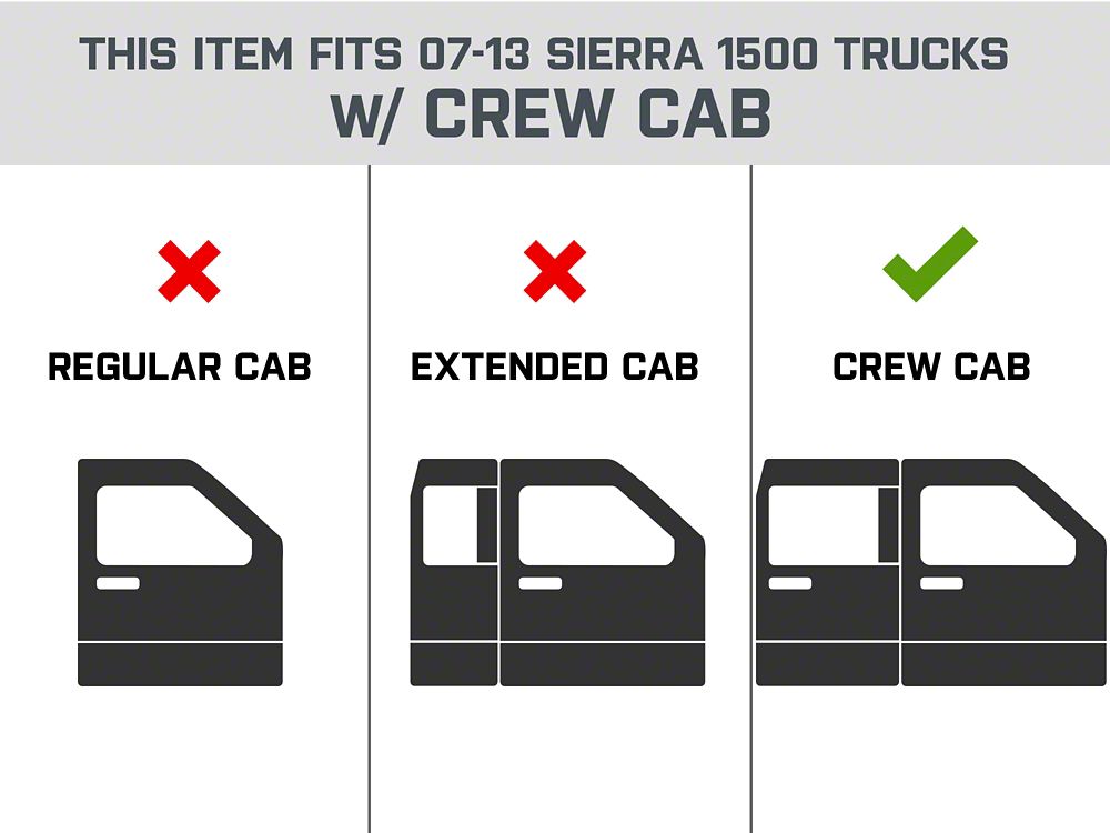 Barricade XD Running Boards (07-13 Sierra 1500 Crew Cab)