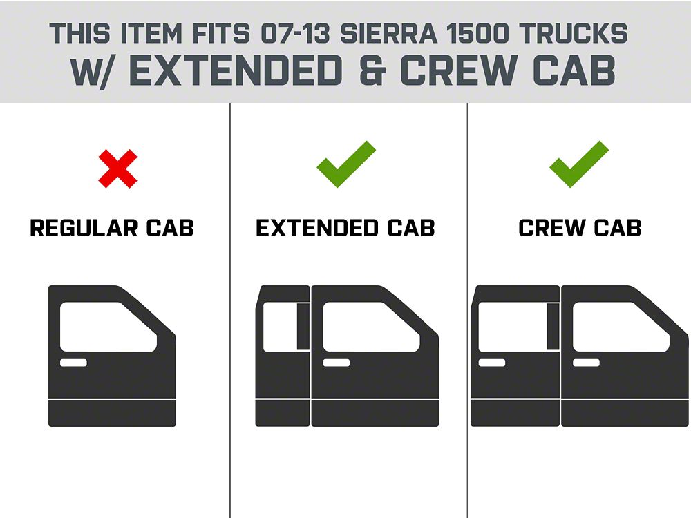 Barricade T4 Side Step Bars; Rocker Mount; Stainless Steel (07-13 Sierra 1500 Extended Cab, Crew Cab)