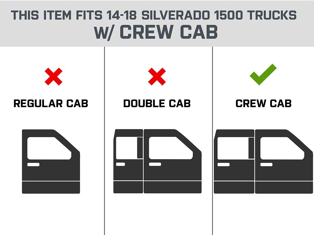Barricade HD Drop Side Step Bars (07-18 Silverado 1500 Crew Cab)
