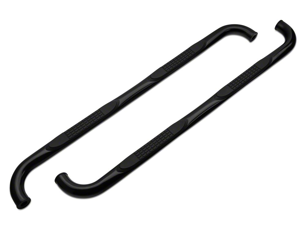 Barricade 3-Inch Round Curved Side Step Bars; Gloss Black (09-14 F-150)