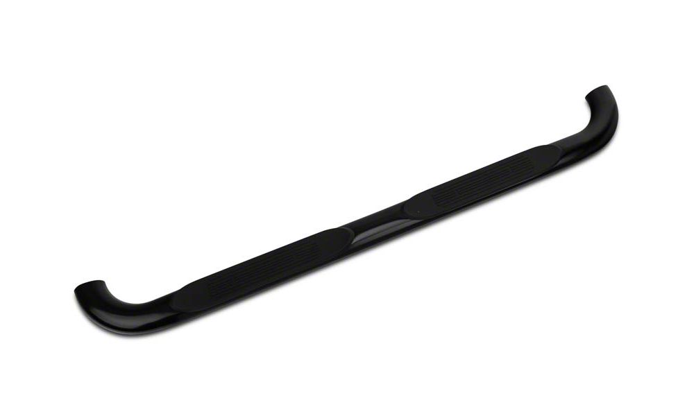 Barricade 4-Inch Oval Bent End Side Step Bars; Gloss Black (04-08 F-150)