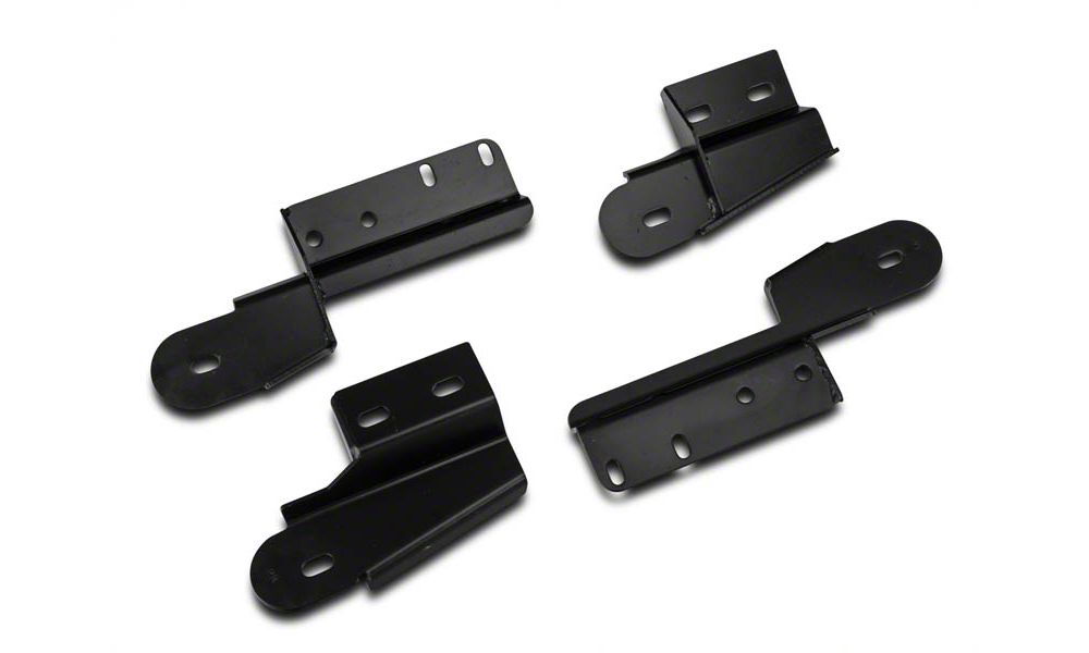 Barricade 4-Inch Oval Bent End Side Step Bars; Gloss Black (04-08 F-150)
