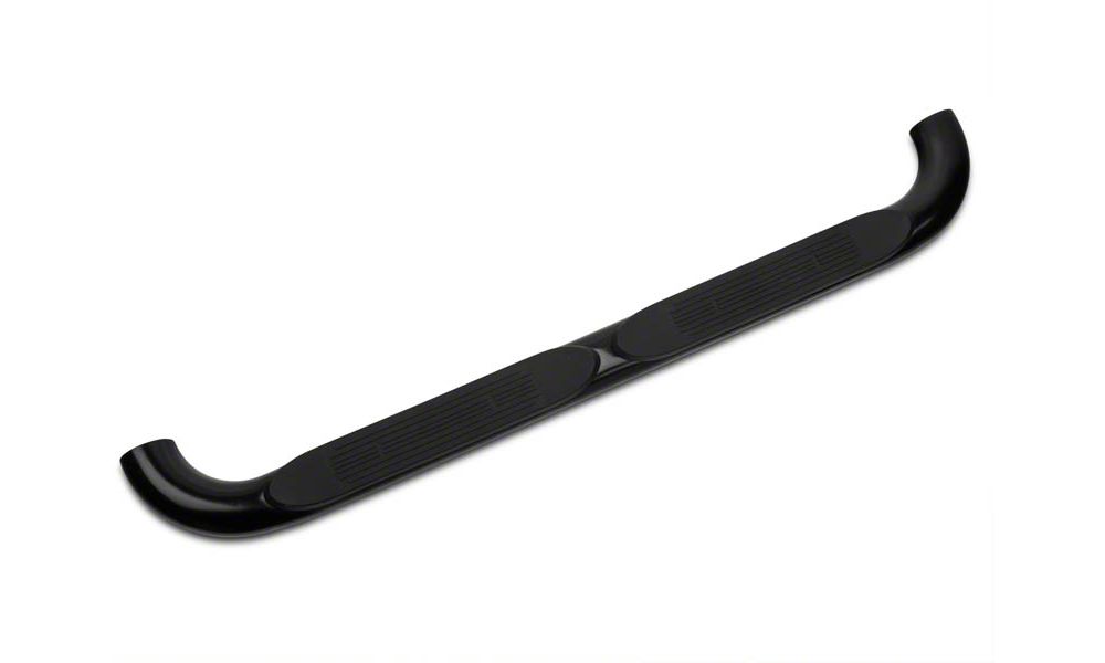 Barricade 4-Inch Oval Bent End Side Step Bars; Gloss Black (97-03 F-150)