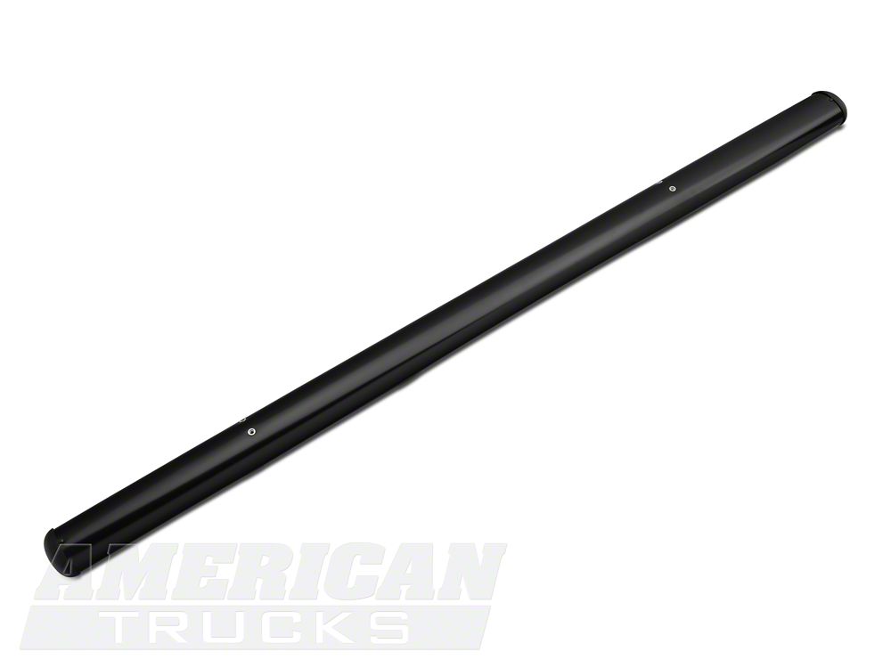 Barricade 4-Inch Oval Straight End Side Step Bars; Gloss Black (04-08 F-150)