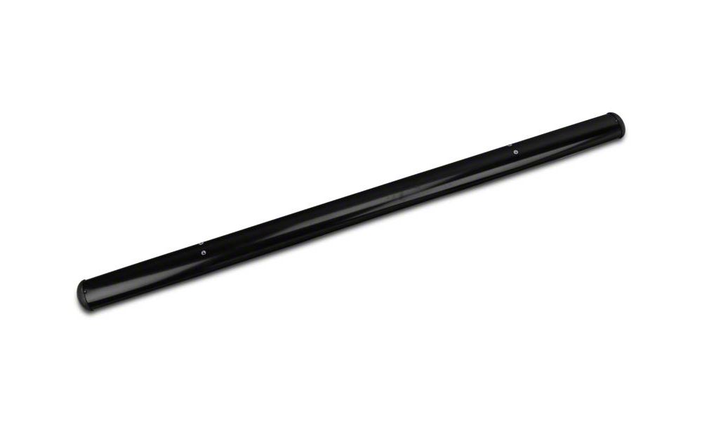 Barricade 4-Inch Oval Straight End Side Step Bars; Gloss Black (09-14 F-150)