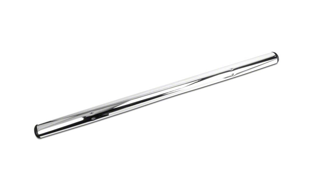 Barricade 4-Inch Oval Straight End Side Step Bars; Stainless Steel (09-14 F-150)