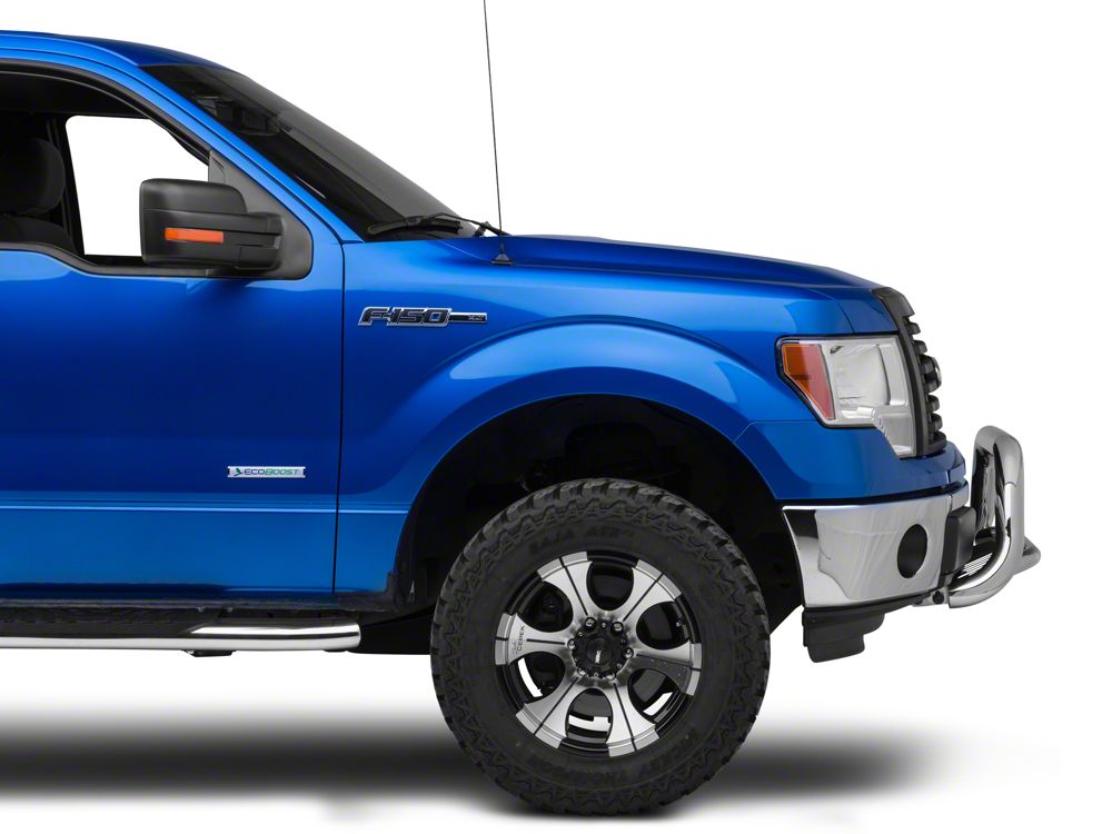 Barricade 3-Inch Bull Bar with Skid Plate; Stainless Steel (11-25 2.7L/3.5L EcoBoost F-150, Excluding Raptor)