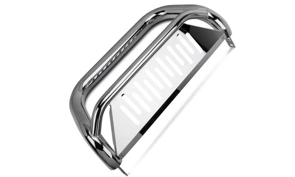Barricade 3-Inch Bull Bar with Skid Plate; Stainless Steel (11-25 2.7L/3.5L EcoBoost F-150, Excluding Raptor)