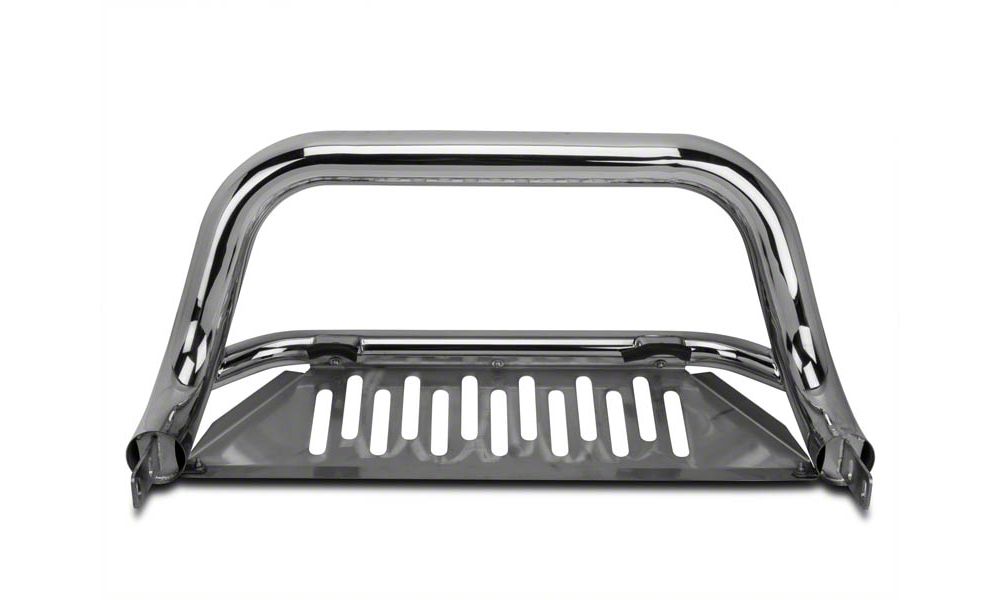 Barricade 3-Inch Bull Bar with Skid Plate; Stainless Steel (11-25 2.7L/3.5L EcoBoost F-150, Excluding Raptor)