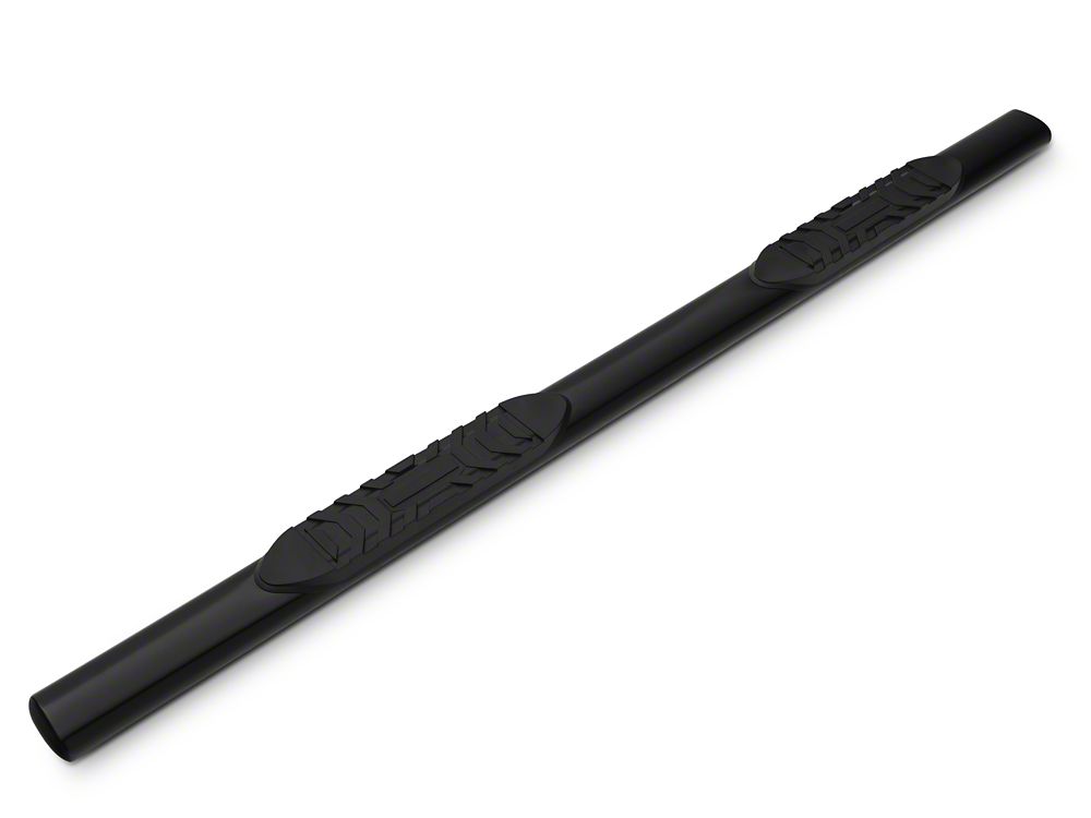 Barricade 5-Inch Oval Straight End Side Step Bars; Black (15-25 F-150)