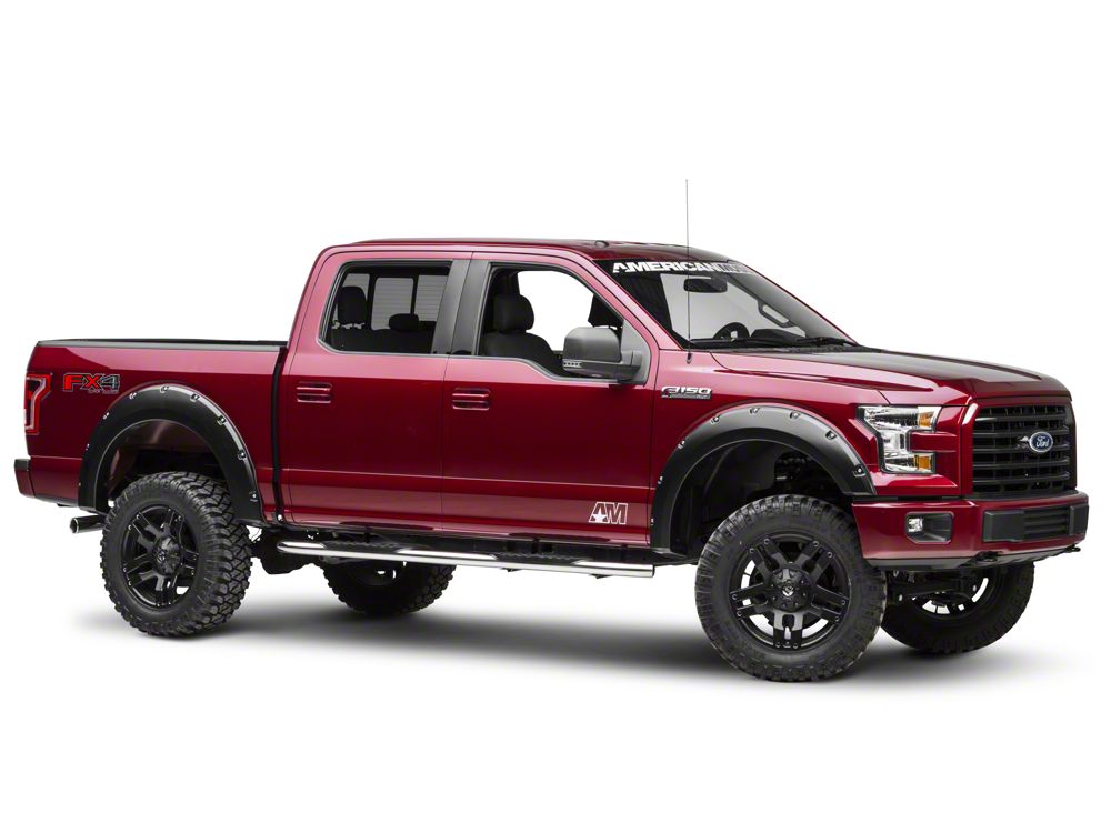Barricade 5-Inch Oval 60 Degree Bent End Side Step Bars; Stainless Steel (15-25 F-150)