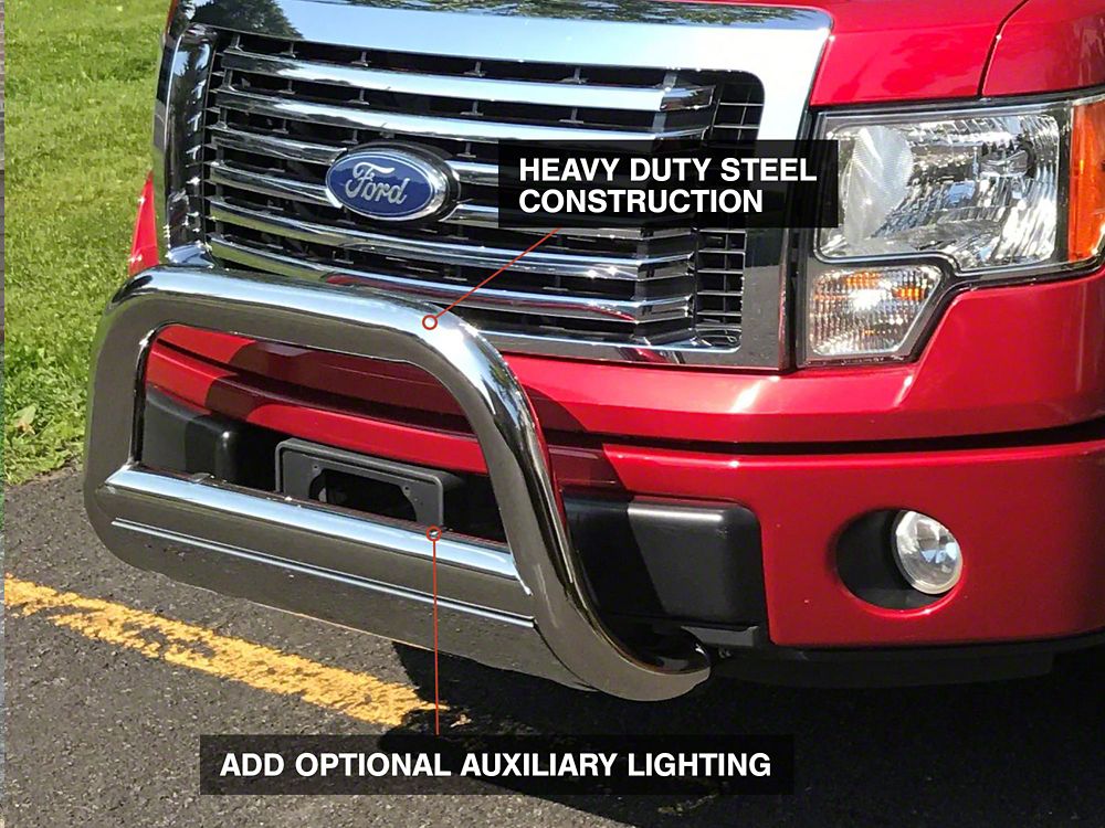 Barricade 3.50-Inch Bull Bar; Stainless Steel (04-25 F-150, Excluding Raptor)