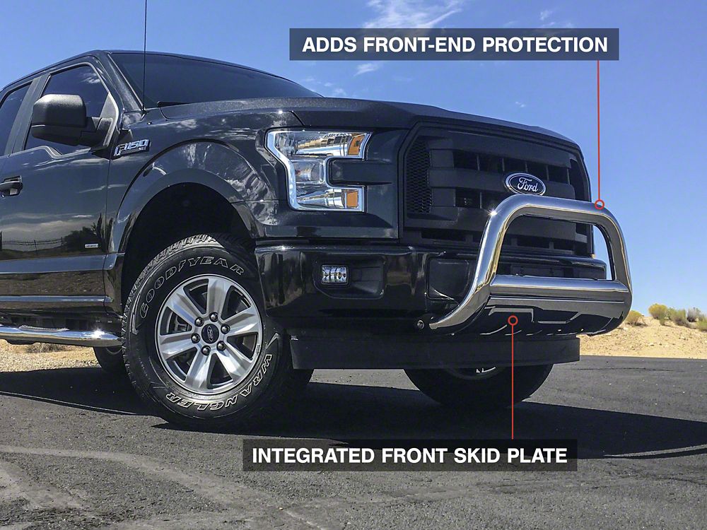 Barricade 3.50-Inch Bull Bar; Stainless Steel (04-25 F-150, Excluding Raptor)