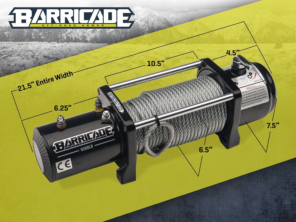 Barricade 9,500 lb. Winch (Universal; Some Adaptation May Be Required)