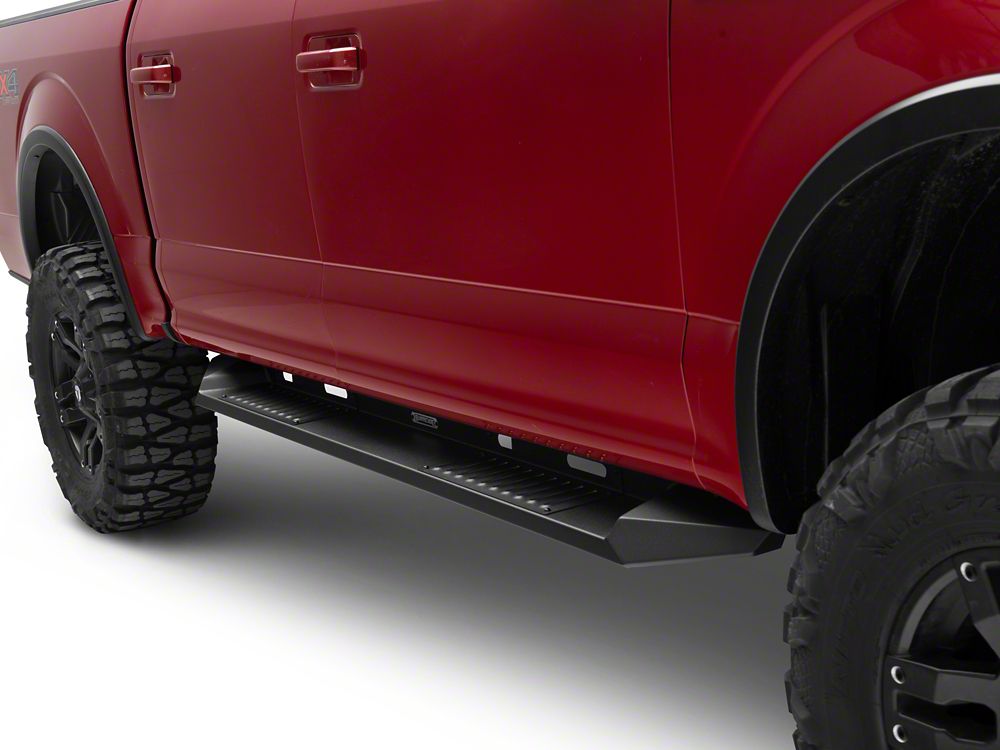 Barricade HD Steel Running Boards; Black (15-25 F-150 SuperCab, SuperCrew)