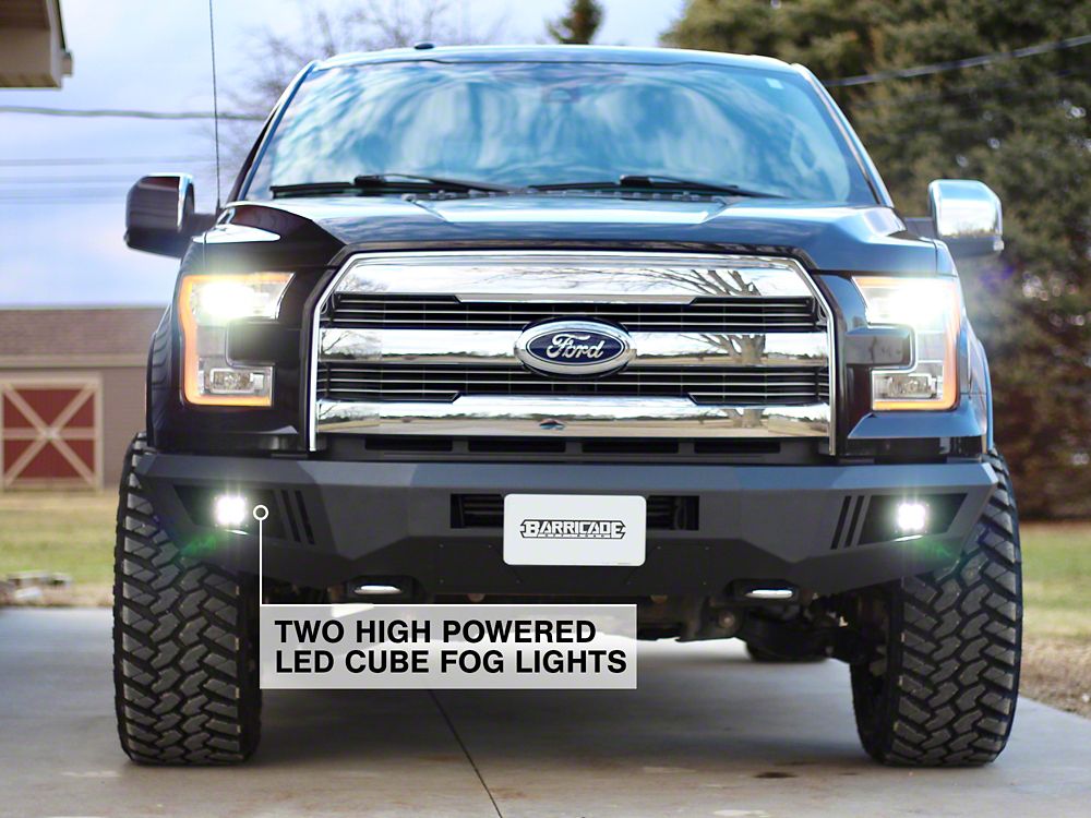 Barricade Extreme HD Front Bumper with LED Fog Lights (15-17 F-150, Excluding Raptor)