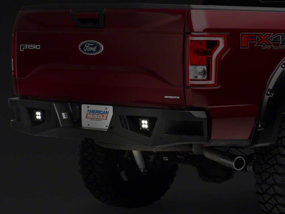 Barricade Extreme HD Rear Bumper with LED Fog Lights for Aftermarket Hitches (15-20 F-150, Excluding Raptor)