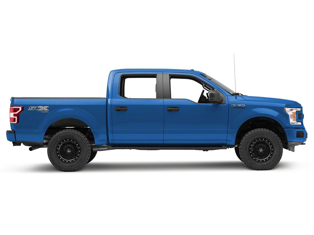 Barricade Rattler Running Boards; Black (15-25 F-150)
