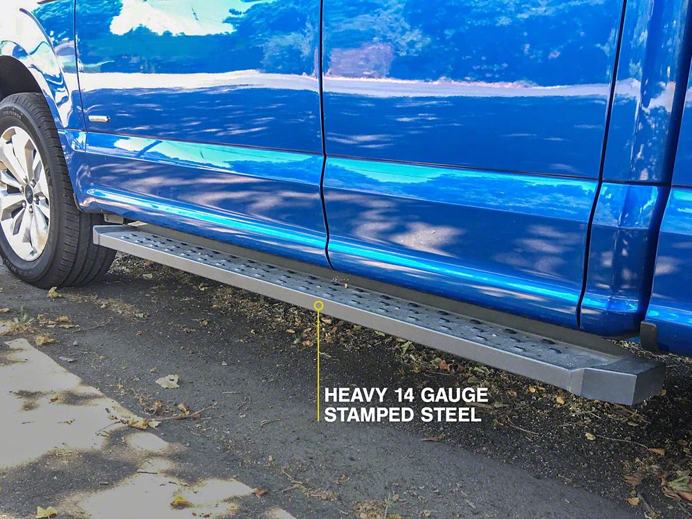 Barricade Rattler Running Boards; Black (15-25 F-150)
