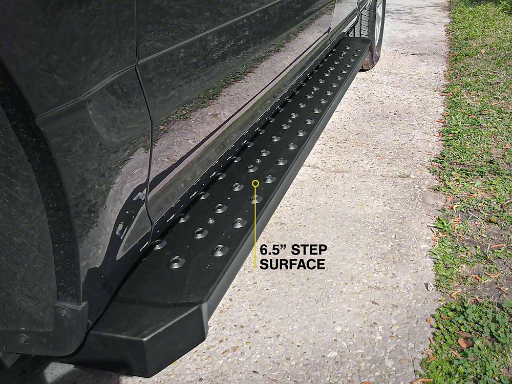 Barricade Rattler Running Boards; Black (15-25 F-150)
