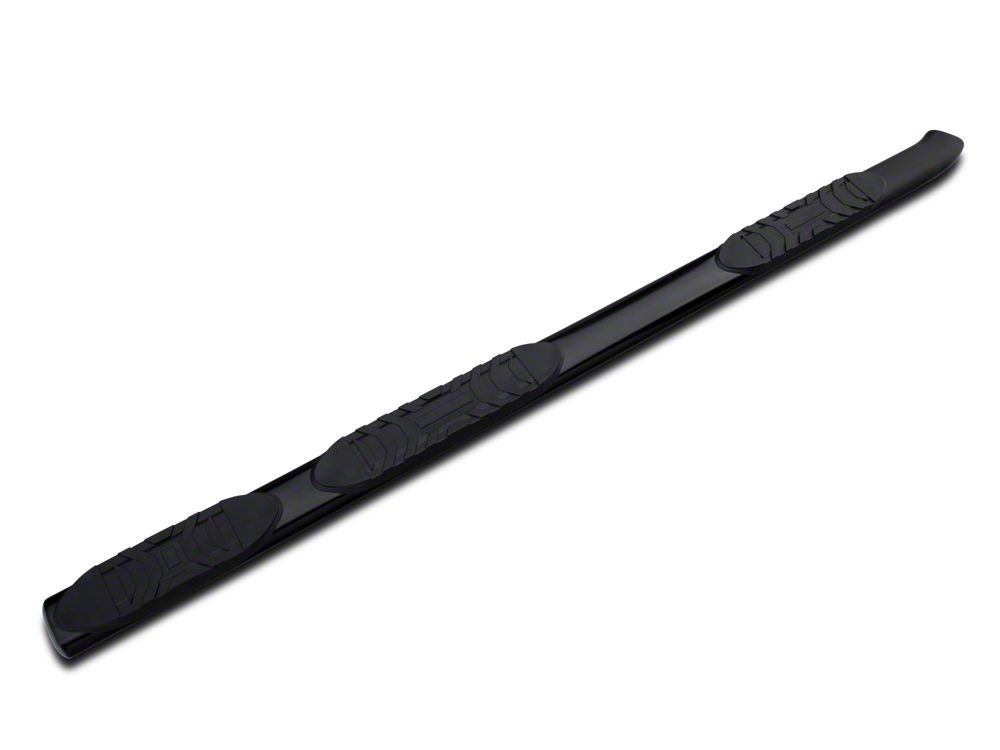 Barricade 5-Inch Oval Bent End Wheel to Wheel Side Step Bars; Black (15-25 F-150 SuperCab, SuperCrew)