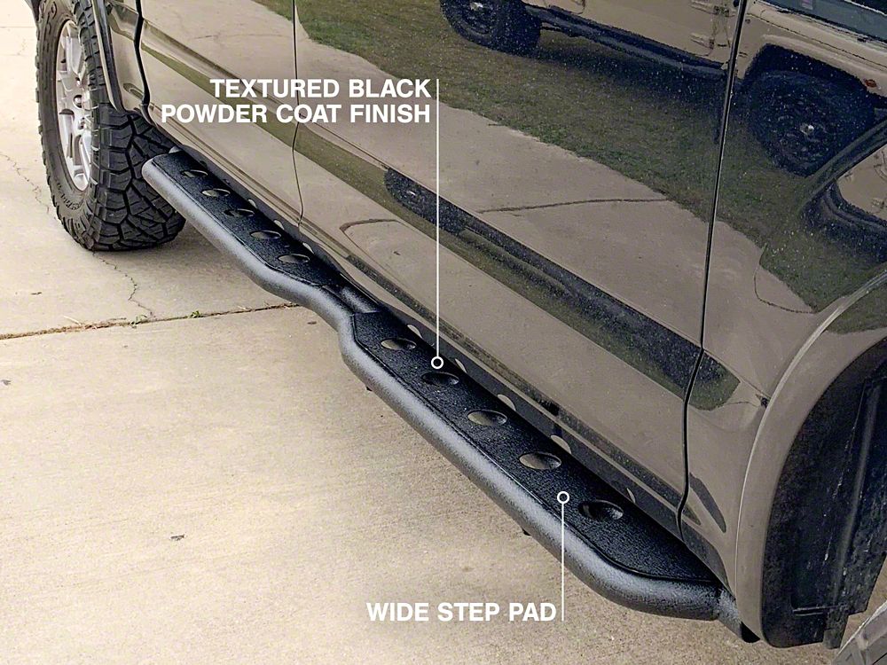 Barricade HD Rocker Steps; Textured Black (15-25 F-150 SuperCab, SuperCrew)