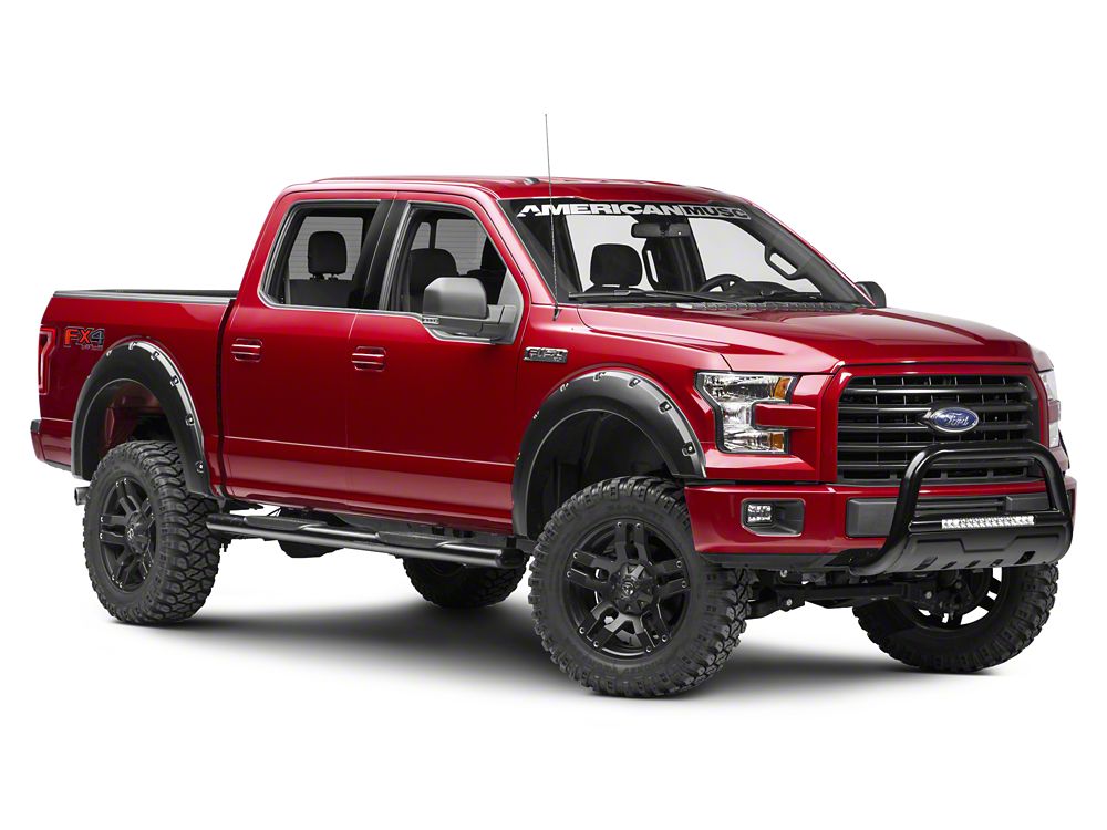 Barricade 3-Inch Bull Bar with Skid Plate and 20-Inch Single Row LED Light Bar; Black (04-25 F-150, Excluding Raptor)