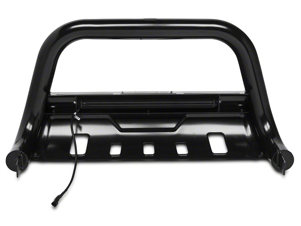 Barricade 3-Inch Bull Bar with Skid Plate and 20-Inch Single Row LED Light Bar; Black (04-25 F-150, Excluding Raptor)