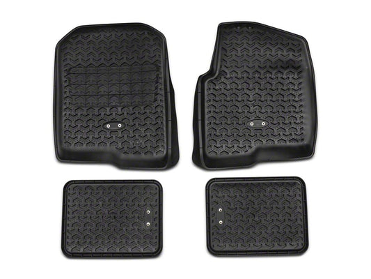 Barricade Front and Rear Floor Mats; Black (04-08 F-150 SuperCab, SuperCrew)