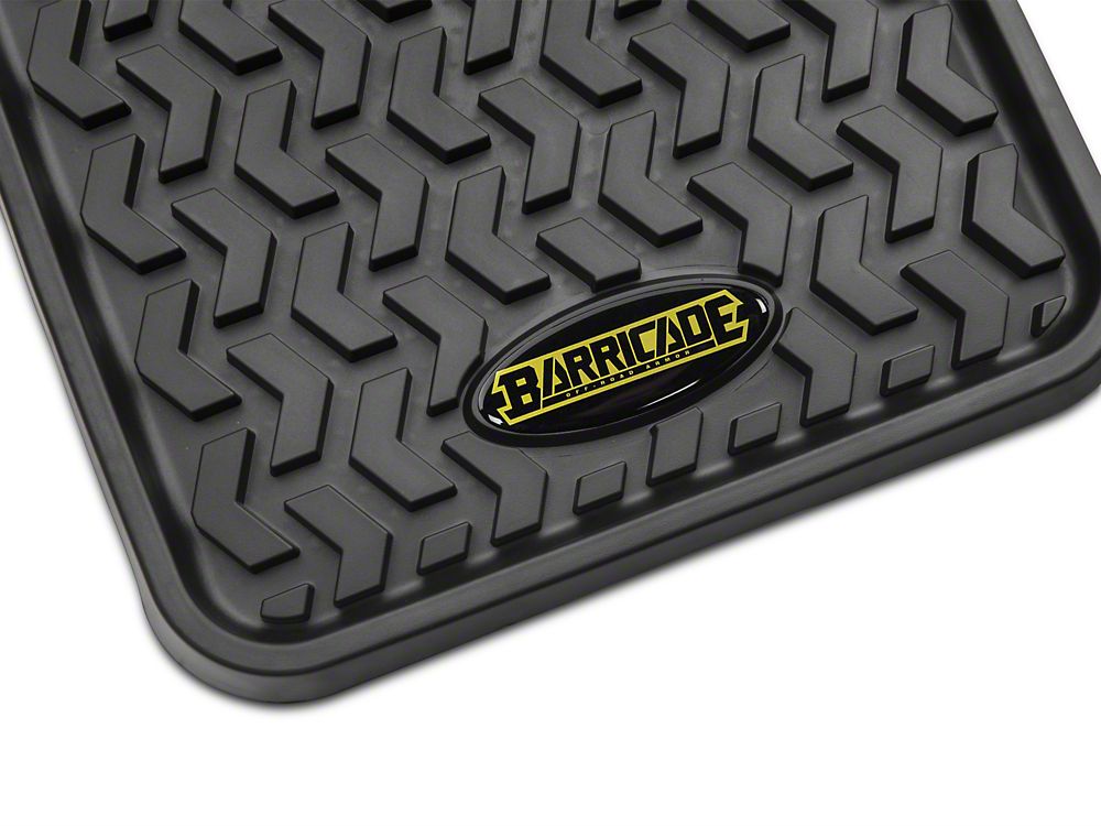 Barricade Front and Rear Floor Mats; Black (04-08 F-150 SuperCab, SuperCrew)