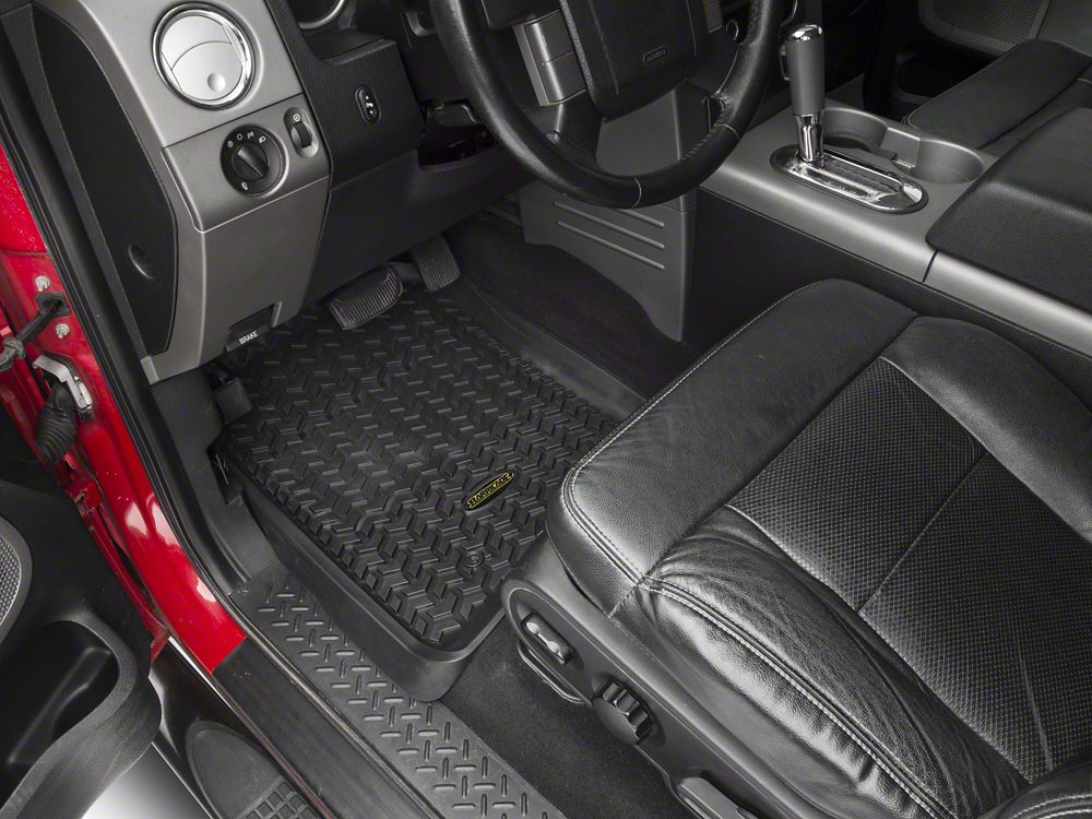 Barricade Front and Rear Floor Mats; Black (04-08 F-150 SuperCab, SuperCrew)