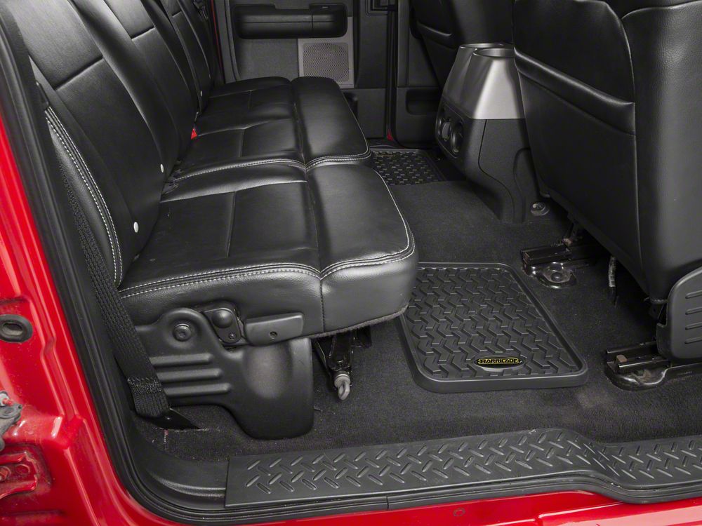 Barricade Front and Rear Floor Mats; Black (04-08 F-150 SuperCab, SuperCrew)