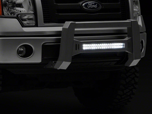 Barricade XHD Bull Bar with Dual Row LED Light Bar; Black (04-25 F-150, Excluding Raptor)