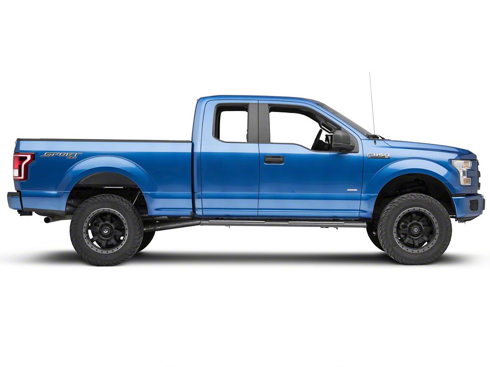 Barricade S6 Running Boards; Black (15-25 F-150 SuperCab, SuperCrew)