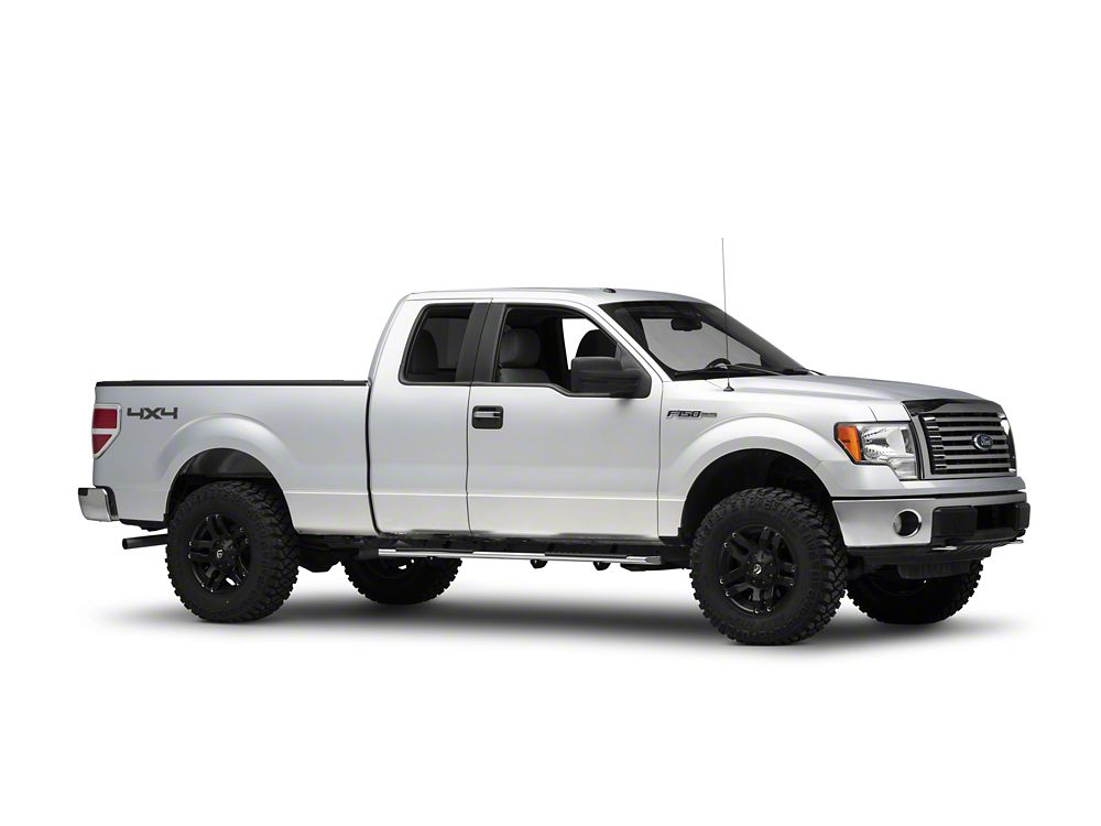 Barricade 4-Inch Flat Oval Running Boards; Stainless Steel (04-14 F-150 SuperCab)