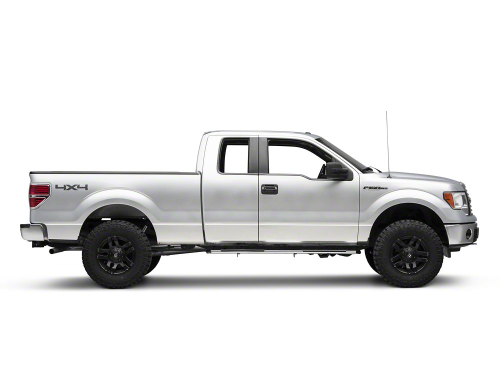 Barricade 4-Inch Flat Oval Running Boards; Stainless Steel (04-14 F-150 SuperCab)
