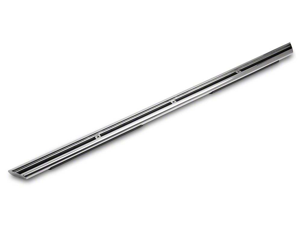 Barricade 4-Inch Flat Oval Running Boards; Stainless Steel (04-14 F-150 SuperCab)