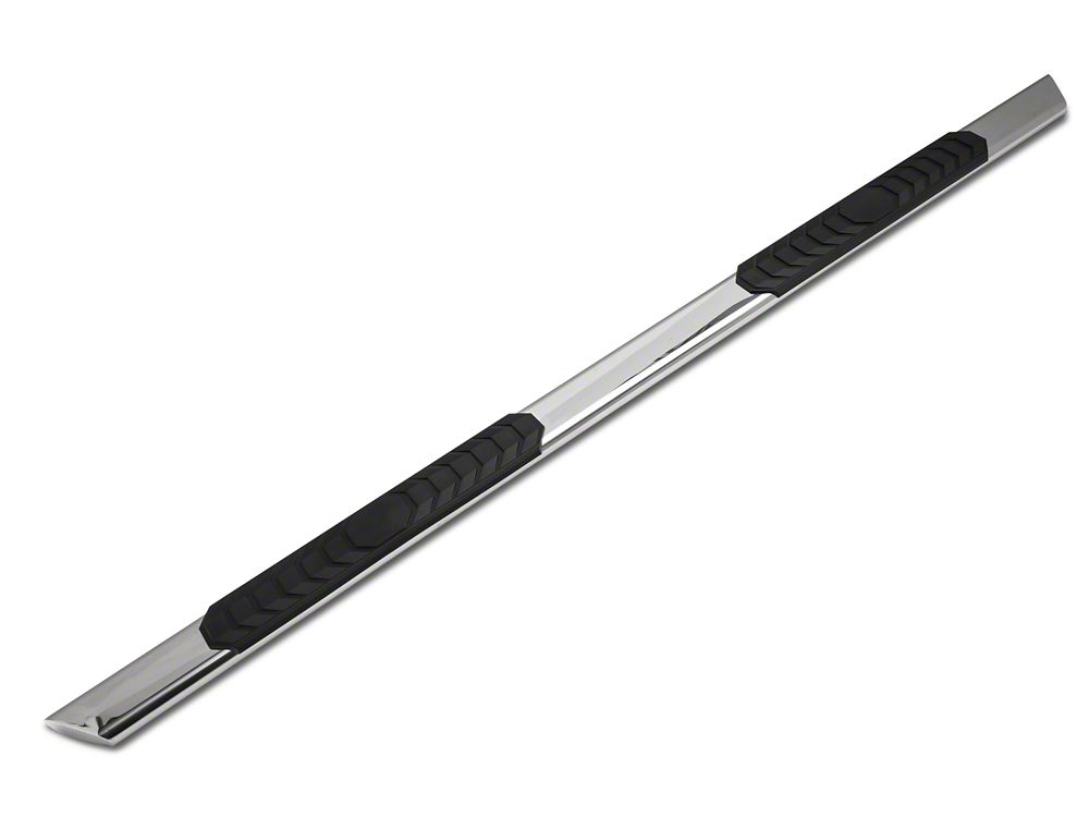 Barricade 4-Inch Flat Oval Running Boards; Stainless Steel (04-14 F-150 SuperCrew)