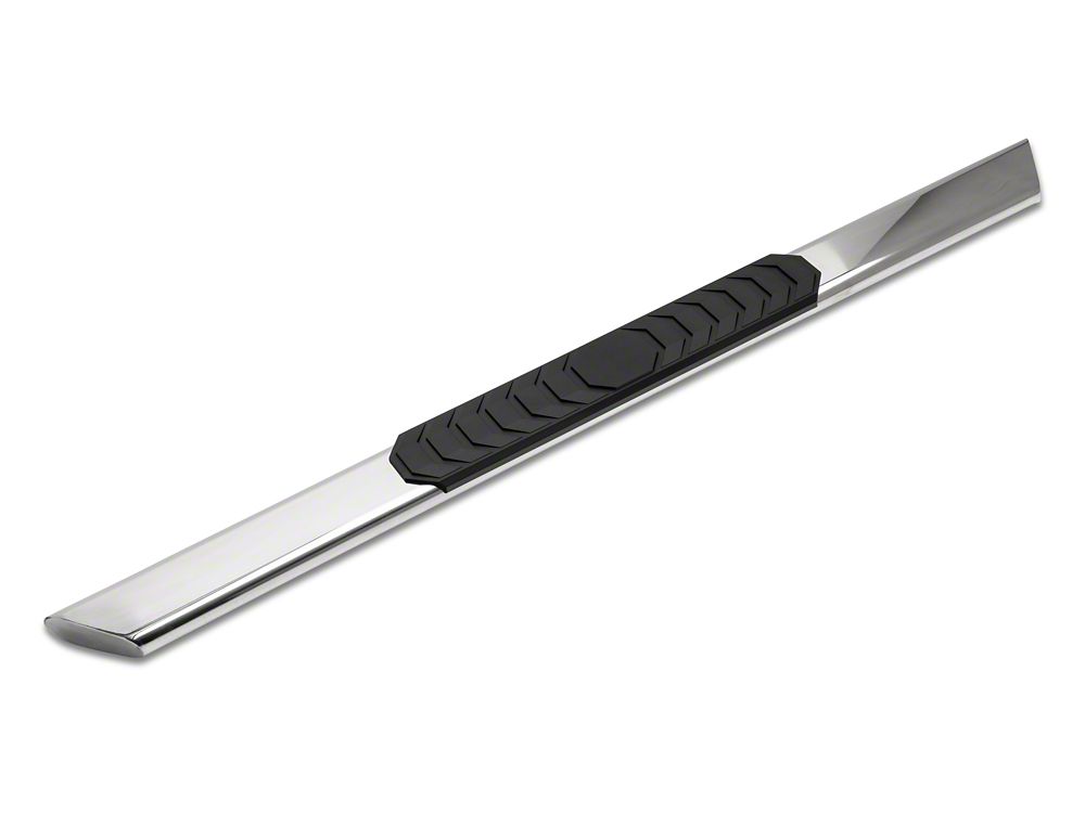 Barricade 4-Inch Flat Oval Running Boards; Stainless Steel (15-25 F-150 Regular Cab)