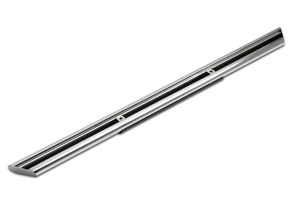 Barricade 4-Inch Flat Oval Running Boards; Stainless Steel (15-25 F-150 Regular Cab)