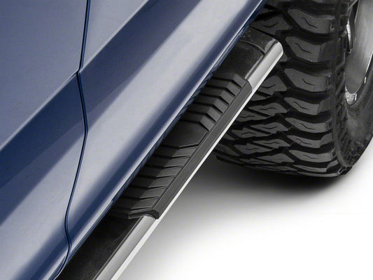 Barricade 4-Inch Flat Oval Running Boards; Stainless Steel (15-25 F-150 SuperCrew)