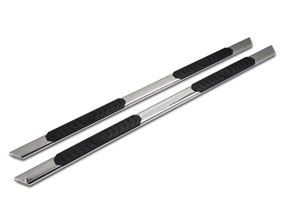 Barricade 4-Inch Flat Oval Running Boards; Stainless Steel (15-25 F-150 SuperCrew)