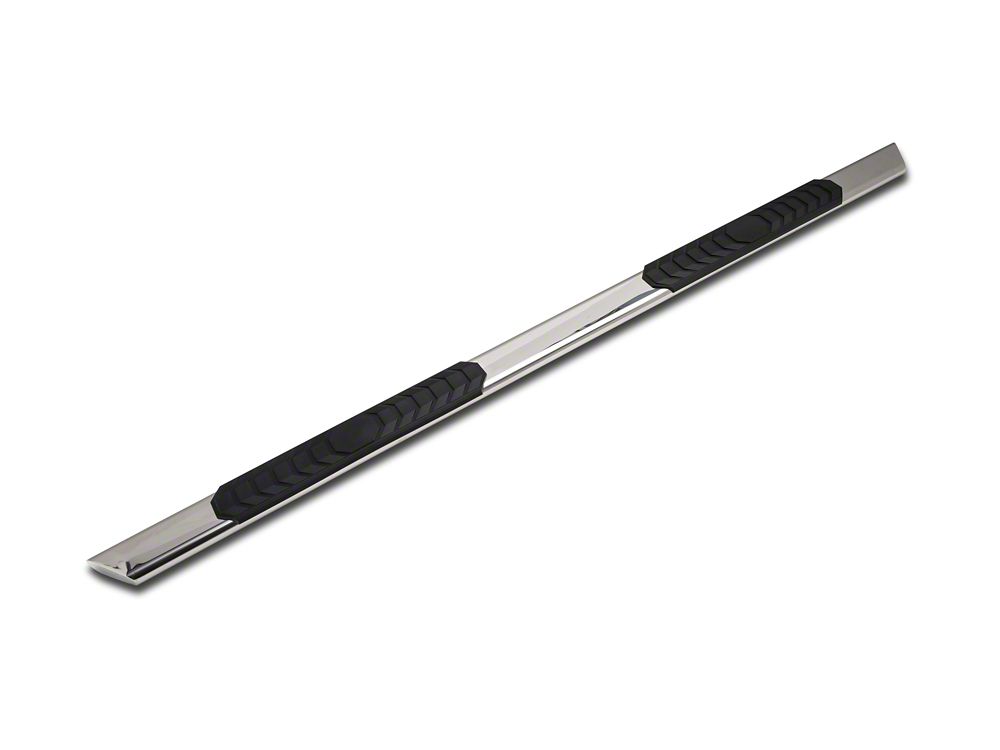 Barricade 4-Inch Flat Oval Running Boards; Stainless Steel (15-25 F-150 SuperCrew)