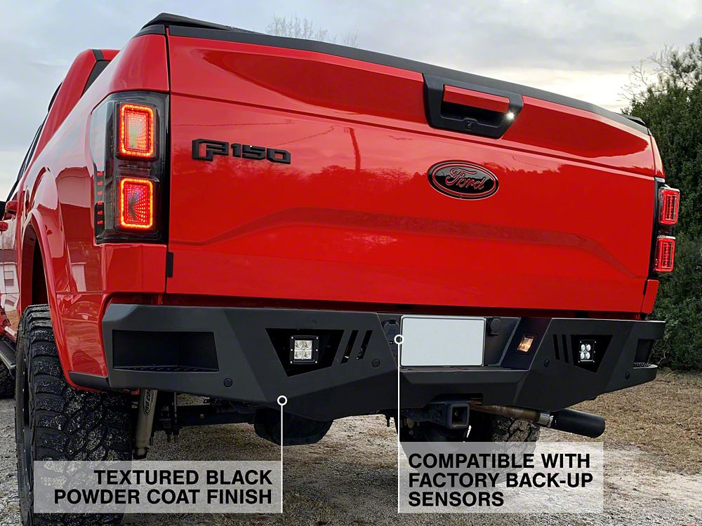 Barricade Extreme HD Rear Bumper with LED Fog Lights for Factory Hitches (15-20 F-150, Excluding Raptor)
