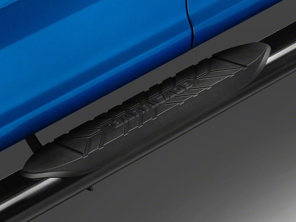 Barricade E-Series 5-Inch Straight End Side Step Bars; Black (15-25 F-150 SuperCab)