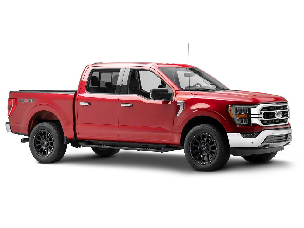 Barricade HD Steel Running Boards; Texutred Black (15-25 F-150 SuperCrew)