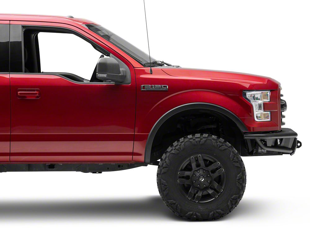 Barricade HD4 Tubular Front Bumper with LED Fog Lights (15-17 F-150, Excluding Raptor)
