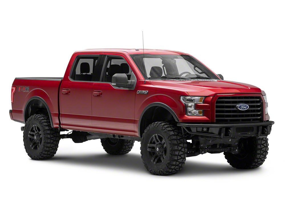 Barricade HD4 Tubular Front Bumper with LED Fog Lights (15-17 F-150, Excluding Raptor)
